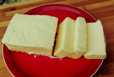 Homemade butter on a plate