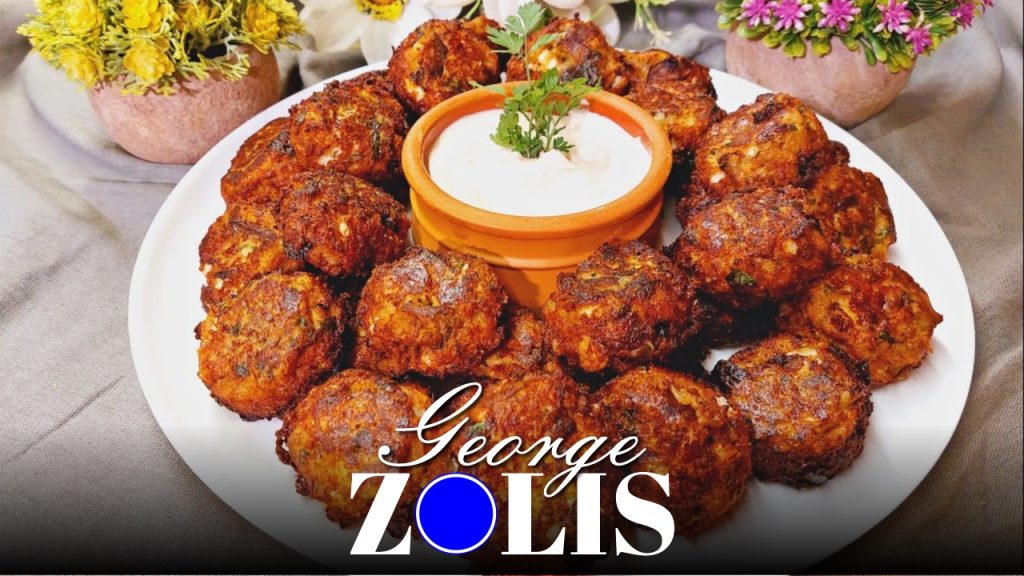 Melitzanokeftedes - Greek Eggplant fritters - meatballs