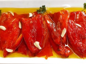 Roasted Red Bell Peppers Greek meze recipe
