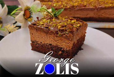 Greek style chocolate sheet cake - Παστα ταψιου σοκολατινα