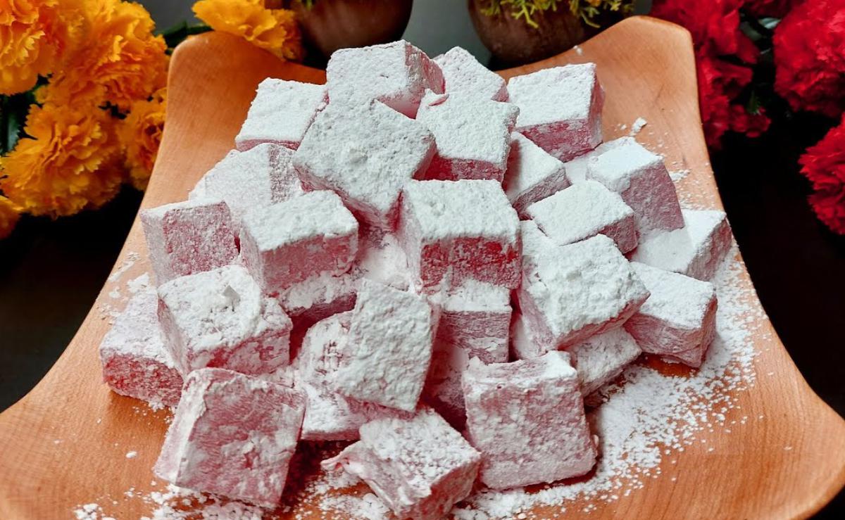 Λουκούμια Τριαντάφυλλο - Rose turkish delight