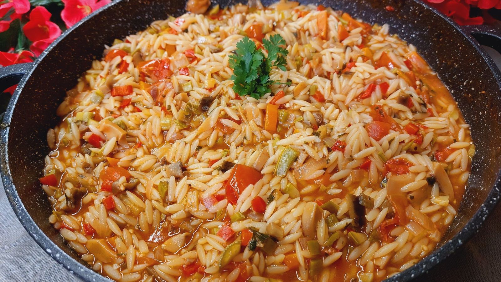 Orzo with Vegetables - Κριθαράκι με λαχανικά νηστίσιμο