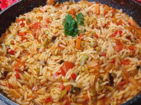 Orzo with Vegetables - Κριθαράκι με λαχανικά νηστίσιμο