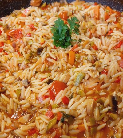 Orzo with Vegetables - Κριθαράκι με λαχανικά νηστίσιμο