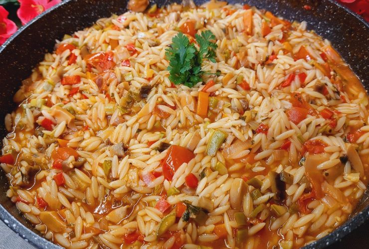 Orzo with Vegetables - Κριθαράκι με λαχανικά νηστίσιμο