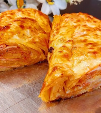 Ρολό Πατάτας - Potato roll stuffed with cheese and bacon