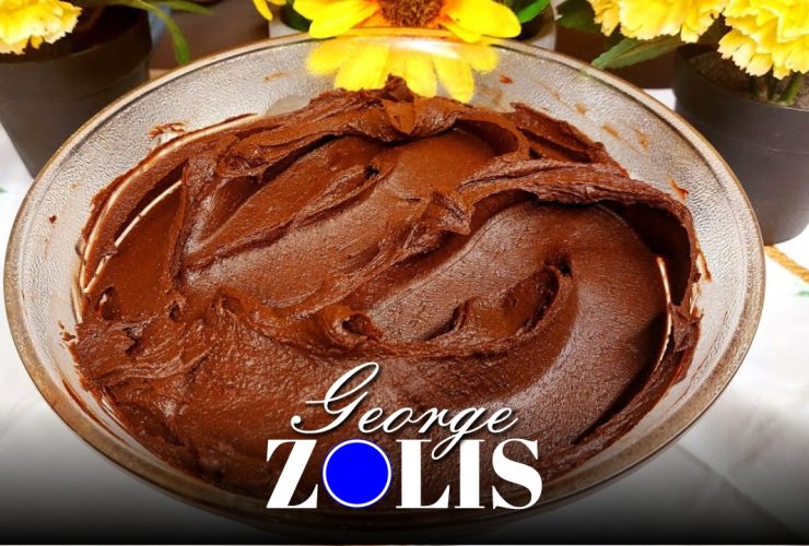 Homemade chocolate cream in a bowl