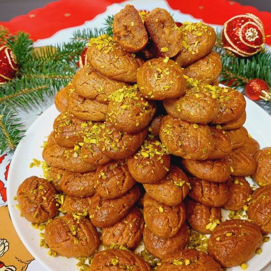 No Sugar Melomakarona - Greek Christmas honey cookies