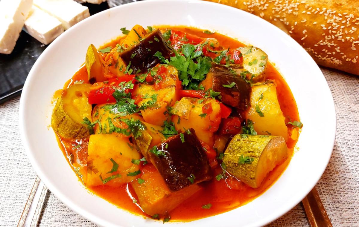 Greek Briam in a plate