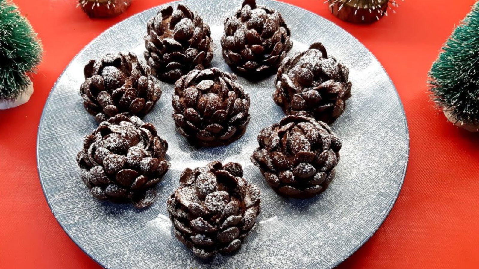 Chocolate Pinecones on a plate