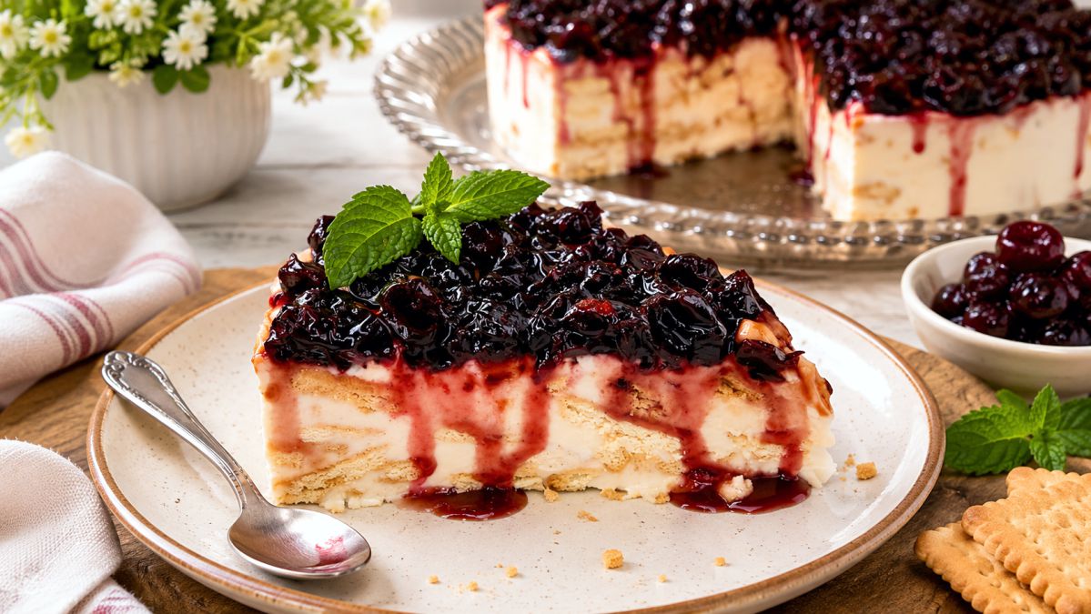 Yogurt Frozen Dessert - Δροσερό γιαουρτογλυκό με βύσσινο