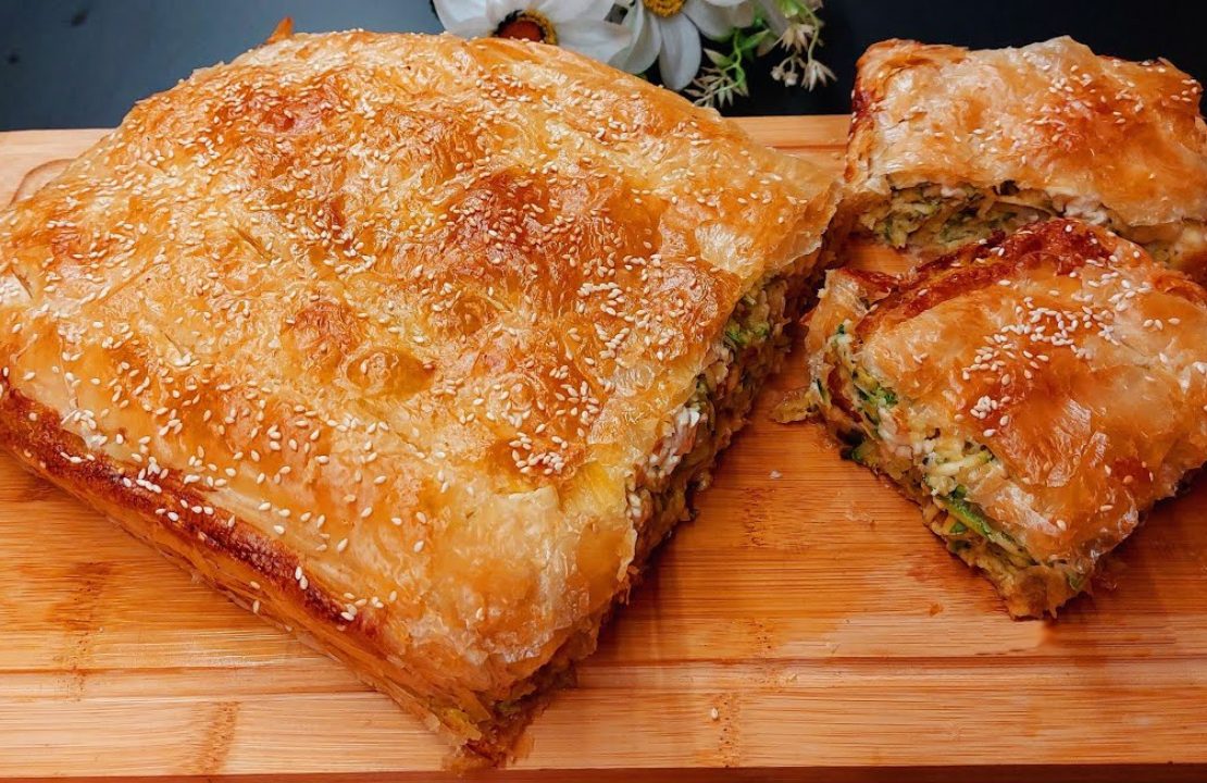 Crispy Zucchini Filo Pie -