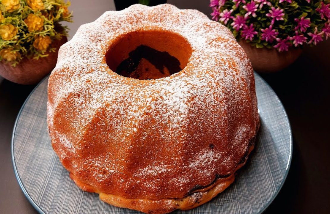 Air Fryer Vanilla-Chocolate Marble Cake - Κέικ βανίλια σοκολάτα στη φριτέζα αέρος