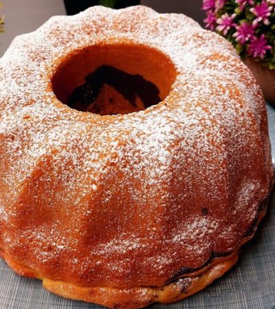 Air Fryer Vanilla-Chocolate Marble Cake - Κέικ βανίλια σοκολάτα στη φριτέζα αέρος