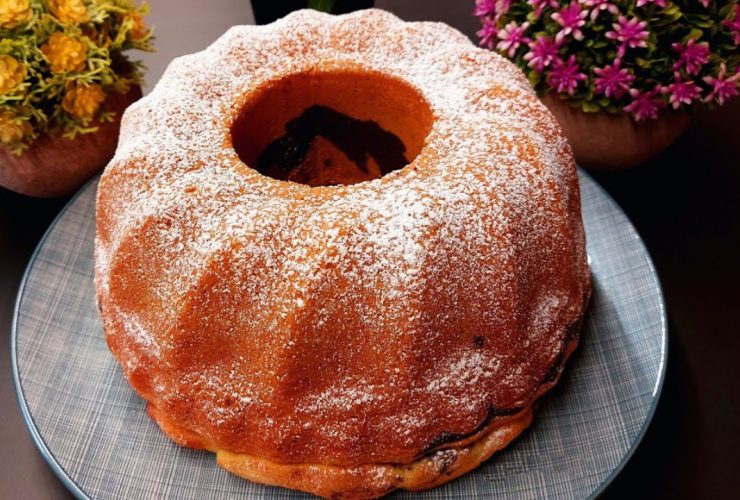Air Fryer Vanilla-Chocolate Marble Cake - Κέικ βανίλια σοκολάτα στη φριτέζα αέρος