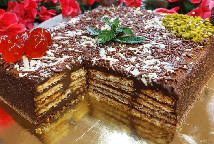 Chocolate Icebox Cake - Γλυκό Ψυγείου Σοκολάτα