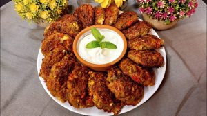 Greek Baked Eggplant Fritters - Μελιτζανοκεφτέδες στο φούρνο