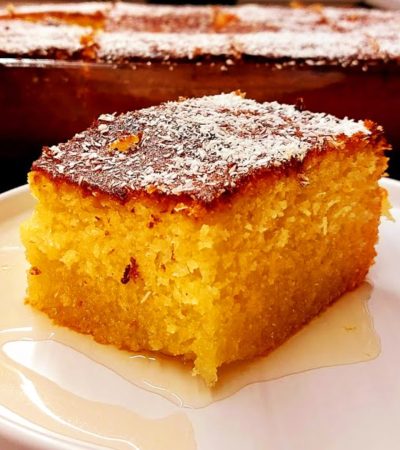 Greek Coconut Ravani - Ραβανί σιροπιαστό με ινδική καρύδα