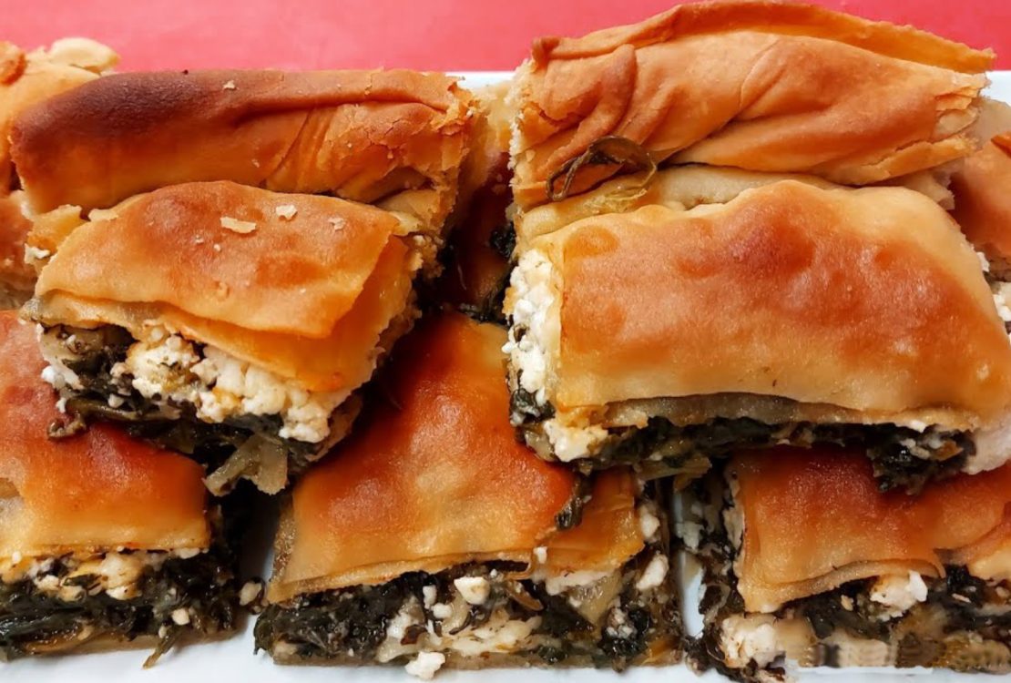 Greek Spanakopita with Feta Spinach Pie - Σπανακόπιτα με Φέτα