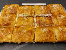 Juicy Ham and Cheese Pie - Ζαμπονοτυρόπιτα Σφολιάτα