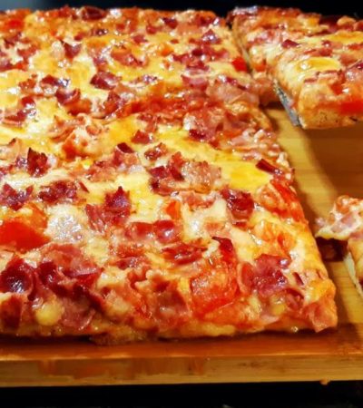 Ζύμη για πίτσα χωρίς Μαγιά - Pizza dough without yeast