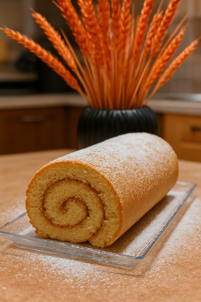 Ρολό Μήλου κομμένο - Apple Roll Cake cut into slices