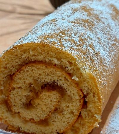 Ρολό Μήλο Κανέλα - Apple Cinnamon Roll Cake