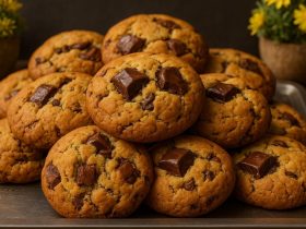 Μαλακά μπισκότα με κομμάτια σοκολάτας - Soft Cookies with chocolate chunks