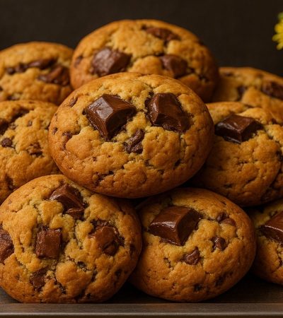 Μαλακά μπισκότα με κομμάτια σοκολάτας - Soft Cookies with chocolate chunks