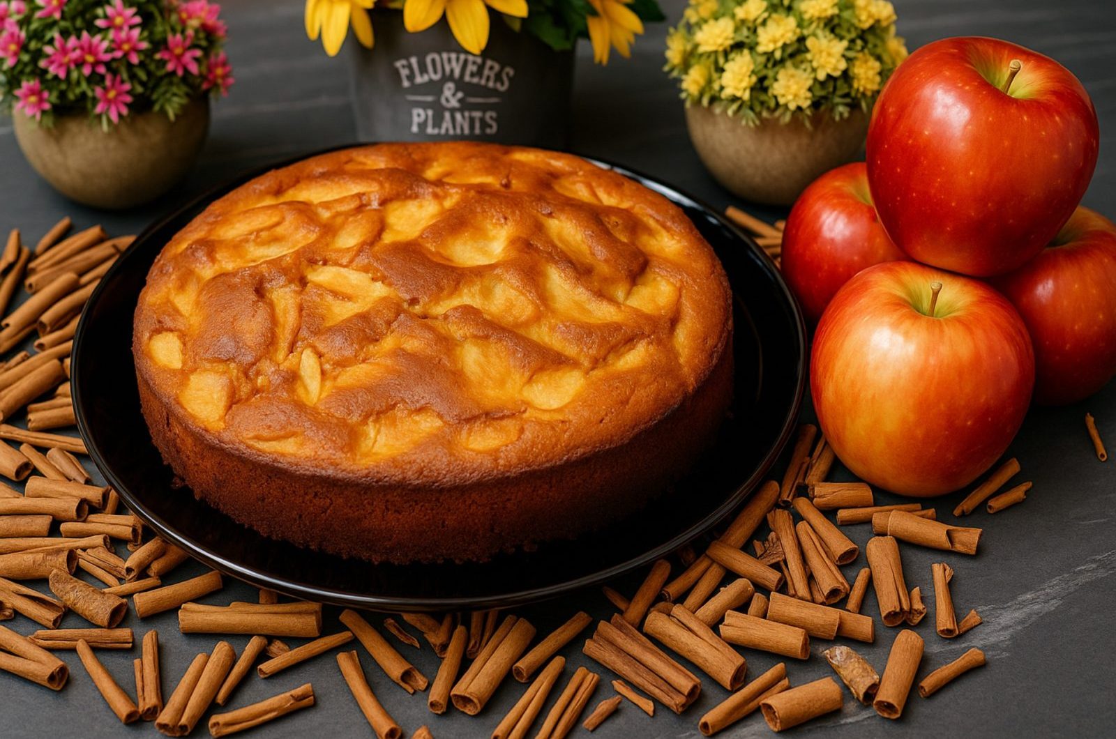 Sugar-Free Apple Cake – One-Bowl & No Mixer Needed