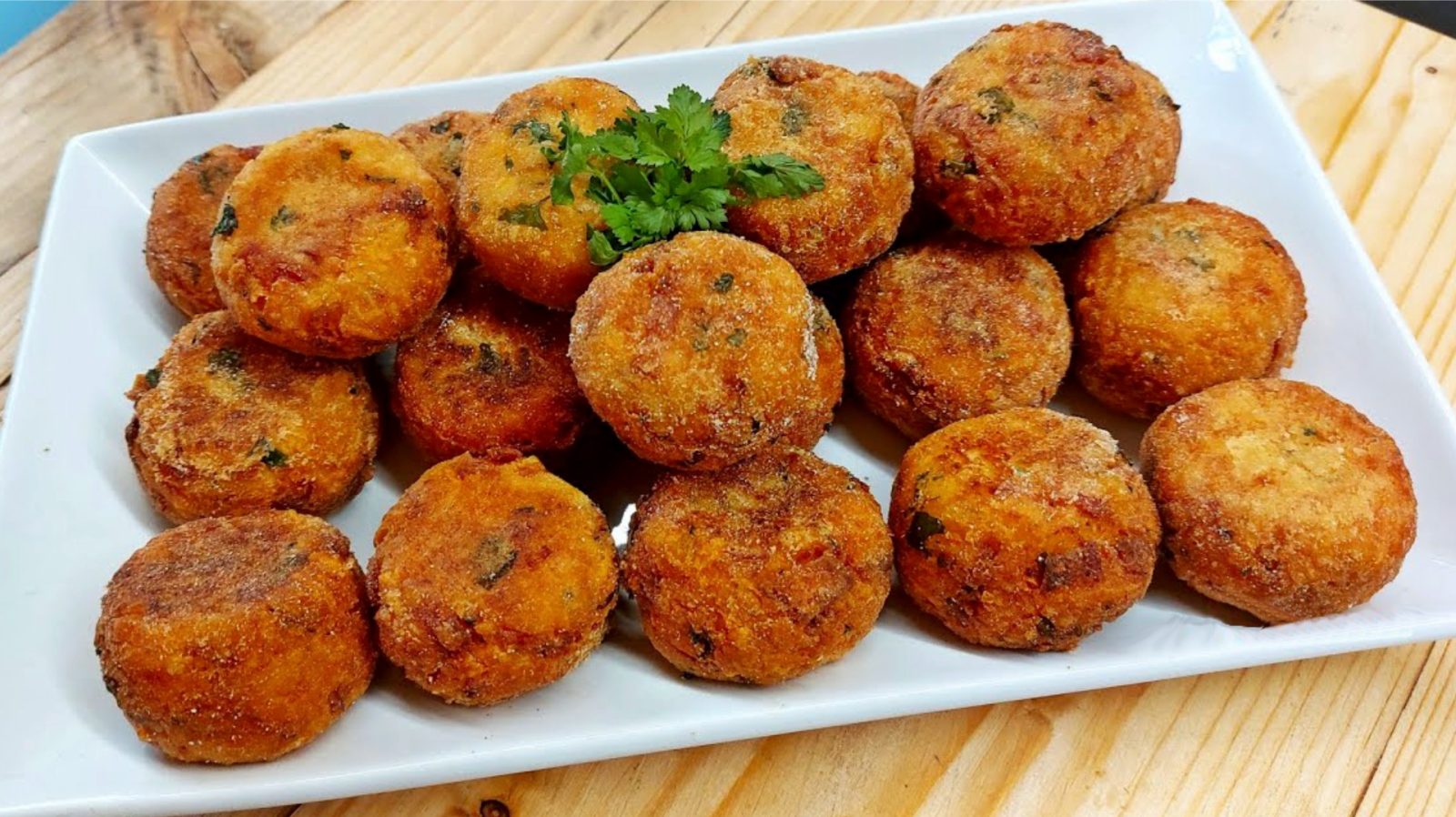 Crispy Potato Fritters with Cheese and Bacon