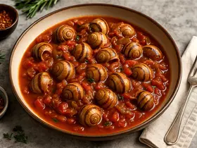 ฮฃฮฑฮปฮนฮณฮบฮฌฯฮนฮฑ ฮฃฯฮนฯฮฌฮดฮฟ ฯฮต ฯฮนฮฌฯฮฟ - Snail Stew in a plate