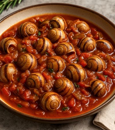 Σαλιγκάρια Στιφάδο σε πιάτο - Snail Stew in a plate