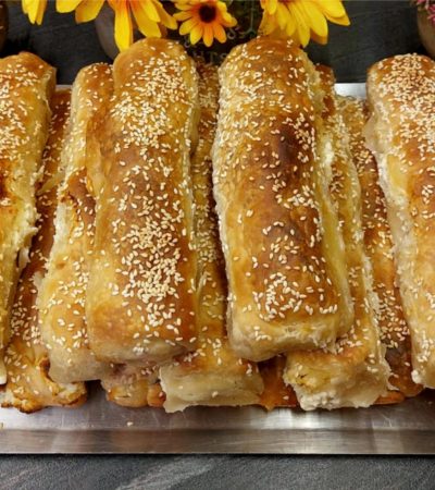 Τυροπιτάκια - Φλογέρες σε ταψί