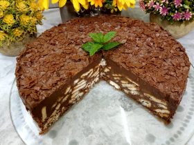 Κορμός Σοκολάτας Μωσαϊκό σε Τούρτα