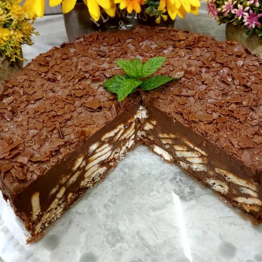 Κορμός Σοκολάτας Μωσαϊκό σε Τούρτα