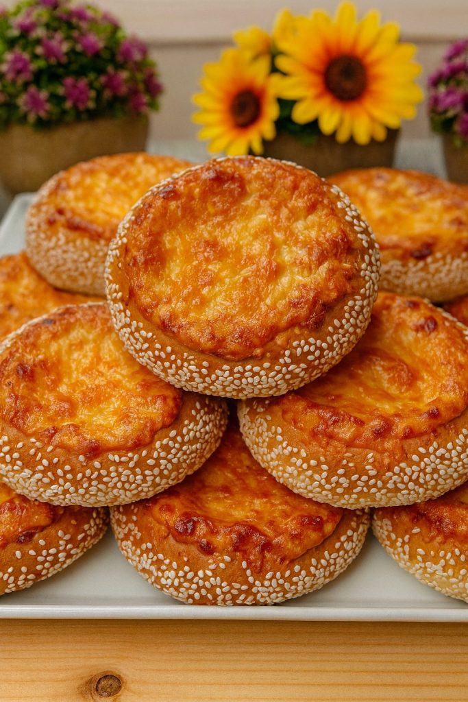 Κουλούρι Γεμιστό με τυρί και σάλτσα