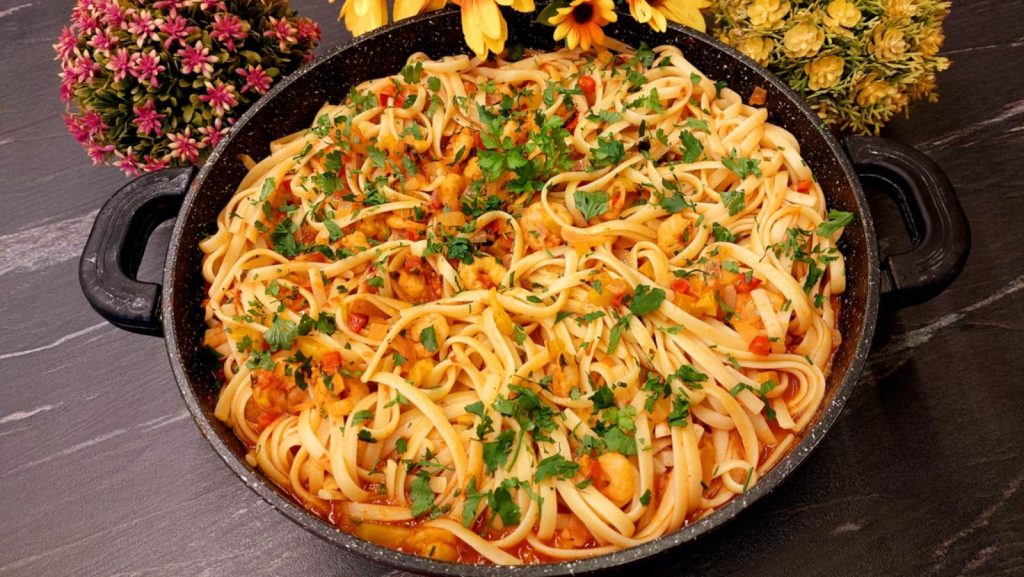 Λιγκουίνι με Γαρίδες