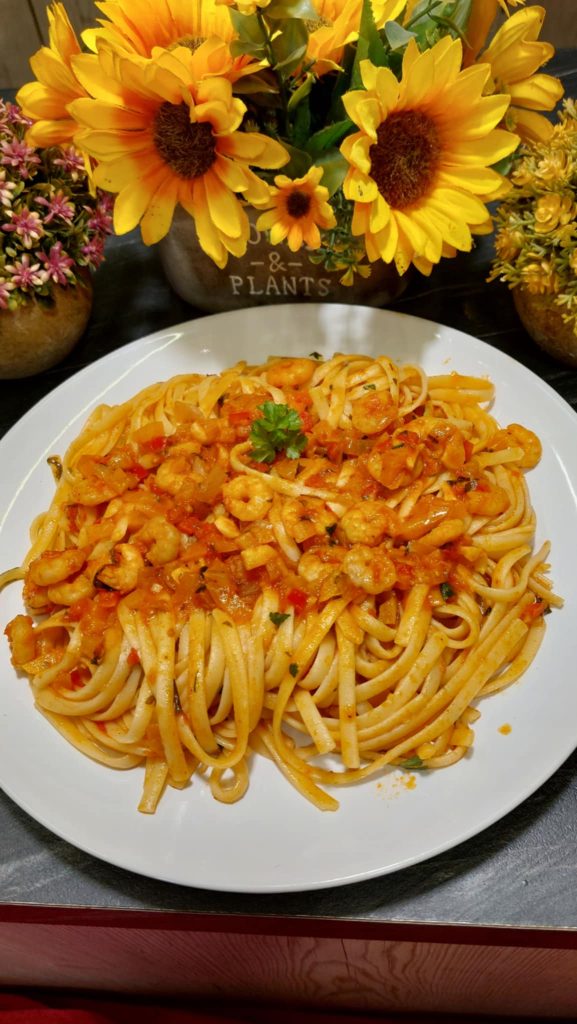 Λιγκουίνι με Γαρίδες