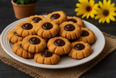 Μπισκότα Βουτύρου με Σοκολάτα σε πιάτο