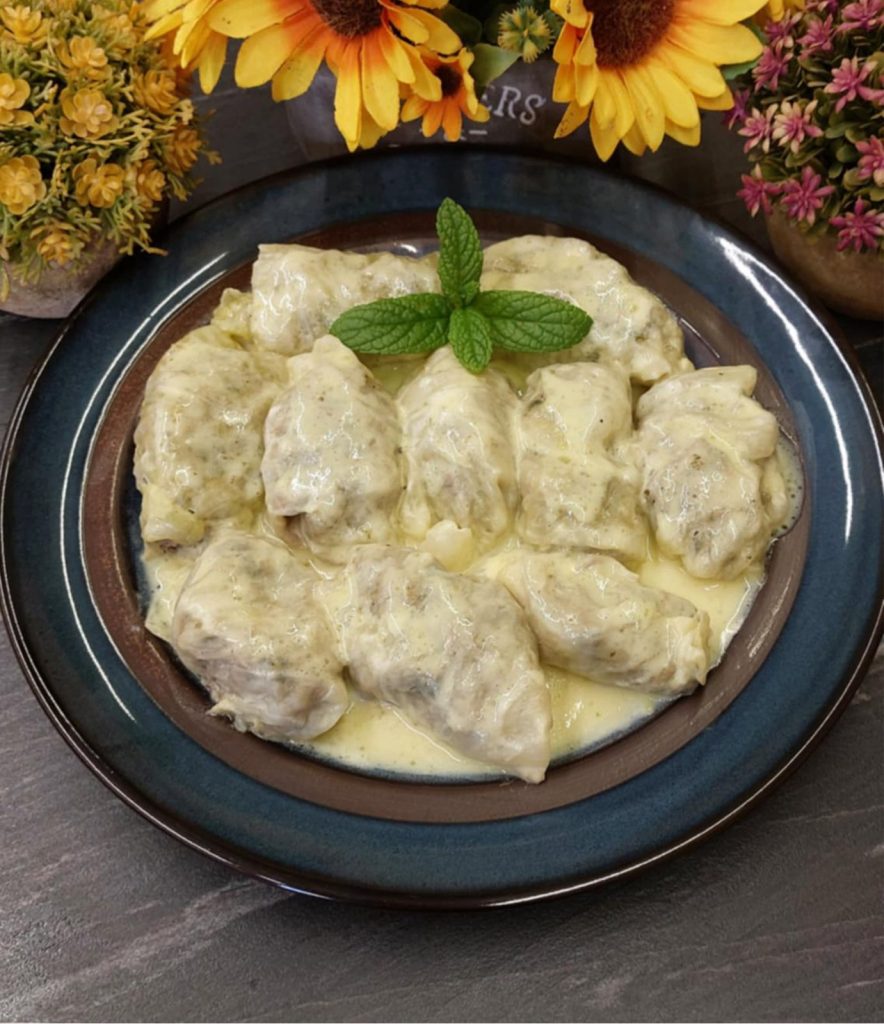 Λαχανοντολμάδες Αυγολέμονο - Lahanodolmades Avgolemono