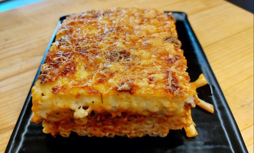 Greek Pastitsio on a plate