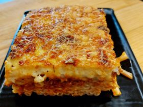 Greek Pastitsio on a plate