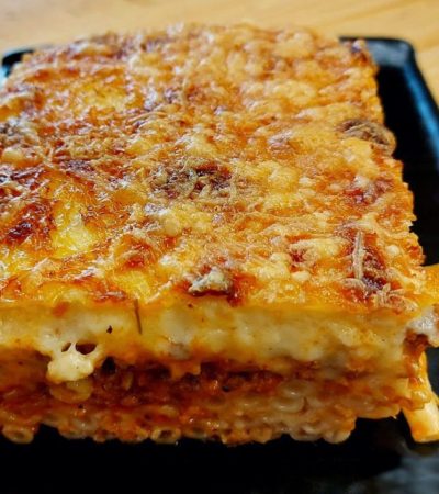 Greek Pastitsio on a plate