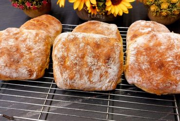 Rustic Homemade Ciabatta Rolls