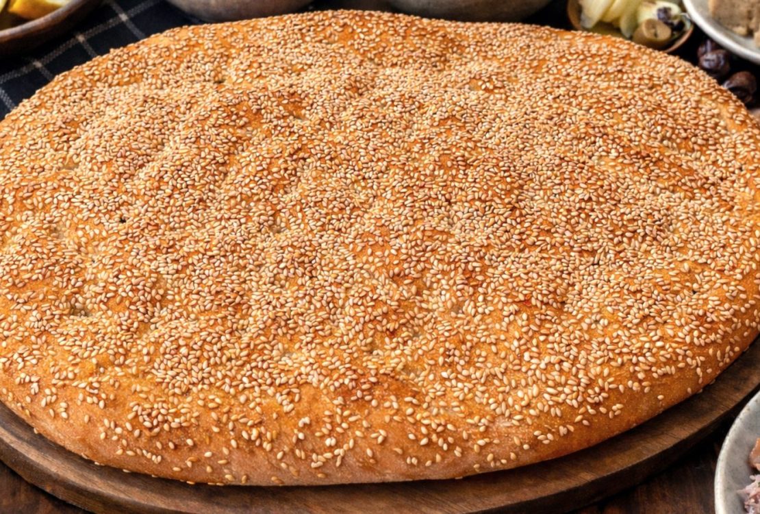 Λαγάνα με Ταχίνι Νηστίσιμη χωρίς λάδι - Greek Flatbread Lagana