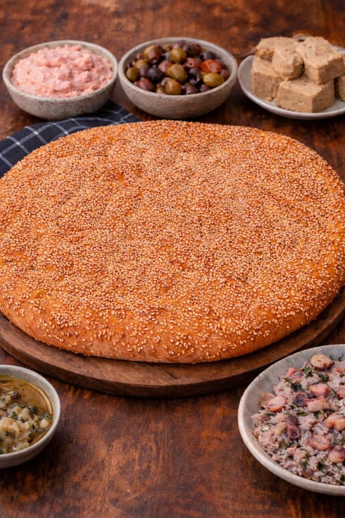 Λαγάνα με Ταχίνι Νηστίσιμη χωρίς λάδι - Greek Flatbread Lagana