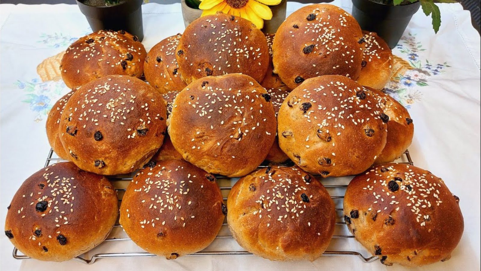 Vegan Greek Raisin Buns (Stafidopsoma)