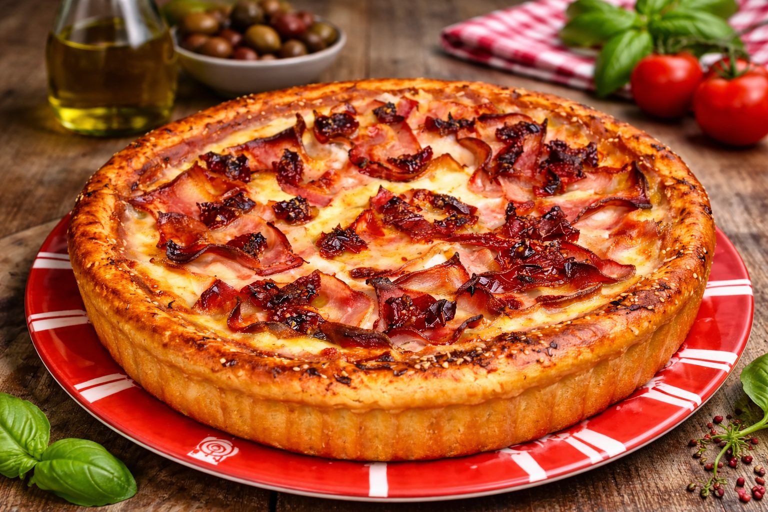 Πίτσα Τάρτα σε πιατέλα - Pizza Tart