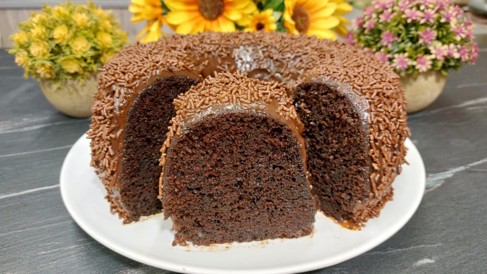 Κέικ Σοκολάτας με Γλάσο - Chocolate Cake with Glaze